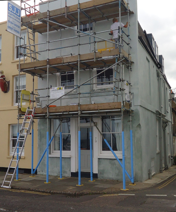 The Admiral Penn in Deal during repainting.